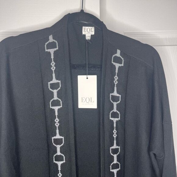 NWT EQL Bits and Fringe Long Cardigan By Kerrits Size Small/medium - Picture 3 of 8